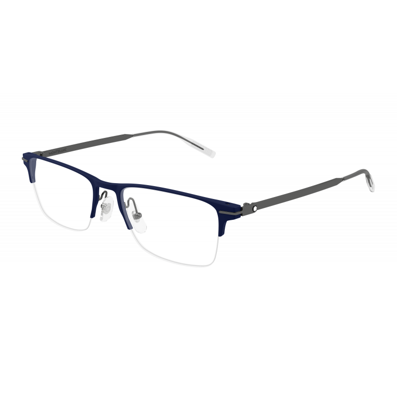 Eyeglasses Montblanc MB 0468 O- 003 Blue / Transparent Gunmetal 55mm