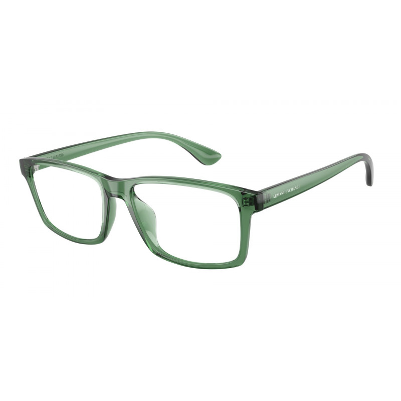Eyeglasses Armani Exchange AX 3083 U 8423 Shiny Transparent Green / Demo Lens 56mm