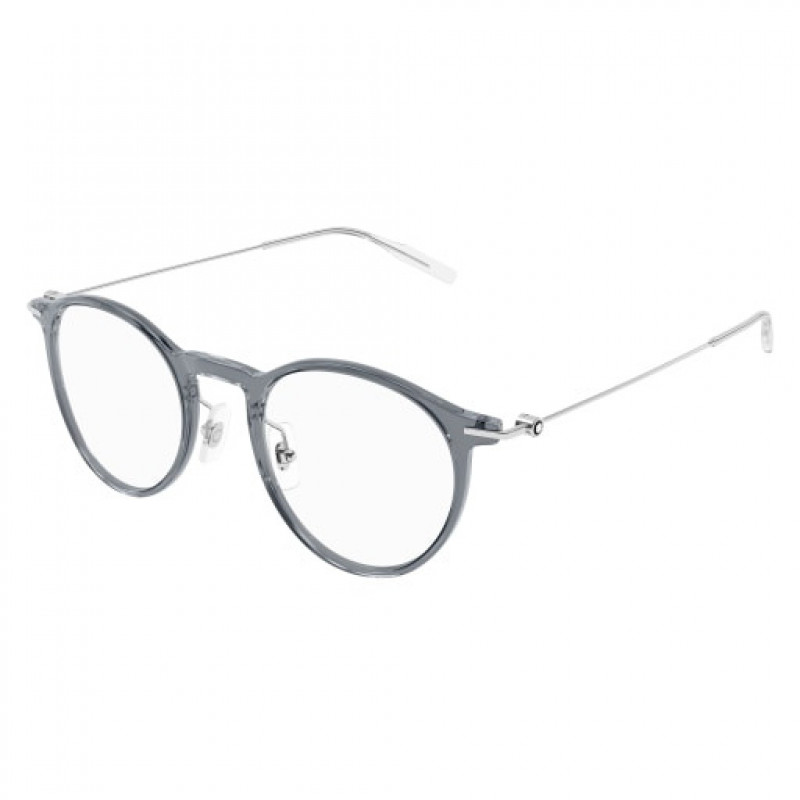 Eyeglasses Montblanc MB 0099 O- 001 Grey / Transparent Silver Eyeglasses Montblanc MB 0099 O- 001 Grey / Transparent Silver