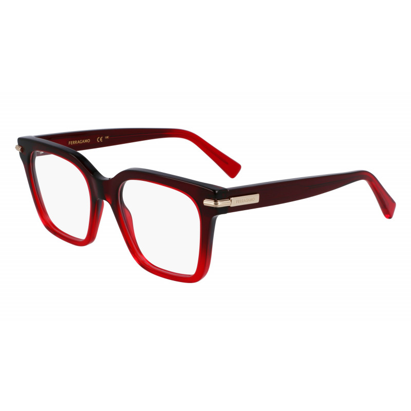 Eyeglasses FERRAGAMO SF 3009 LB 615 Gradient Transparent Dark Red 52mm