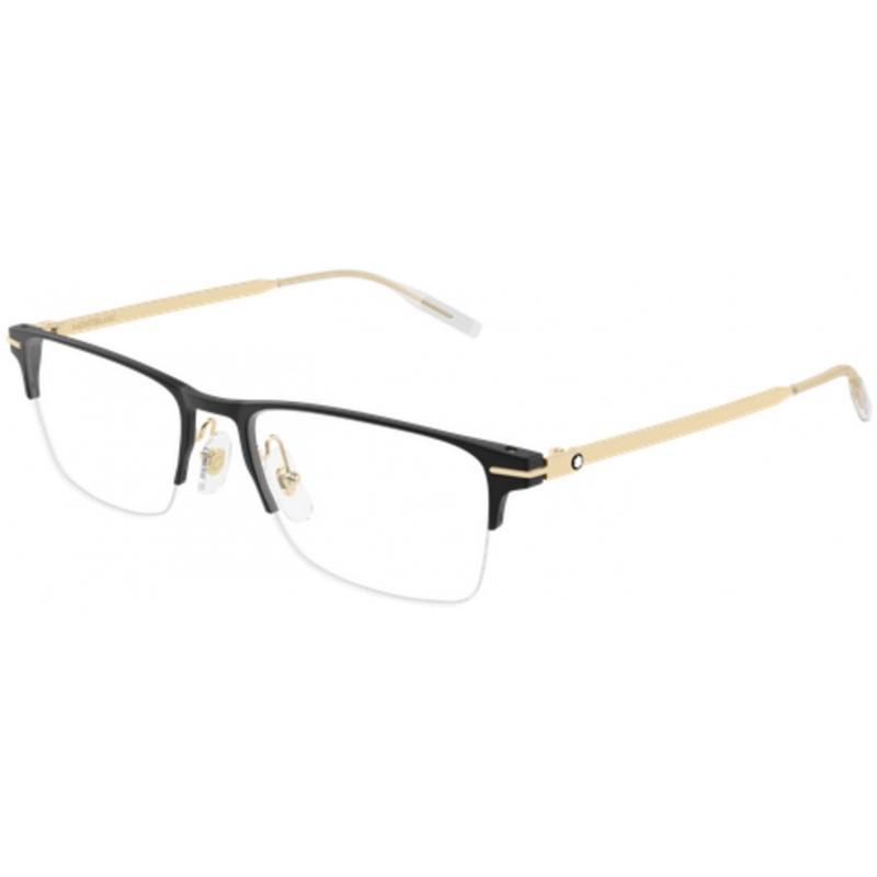 Eyeglasses Montblanc MB 0468 O- 002 Black / Transparent Gold 55mm
