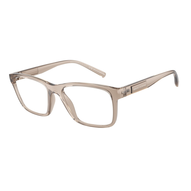 Eyeglasses Armani Exchange AX 3114 F 8344 Shiny Transparent Brown 55mm