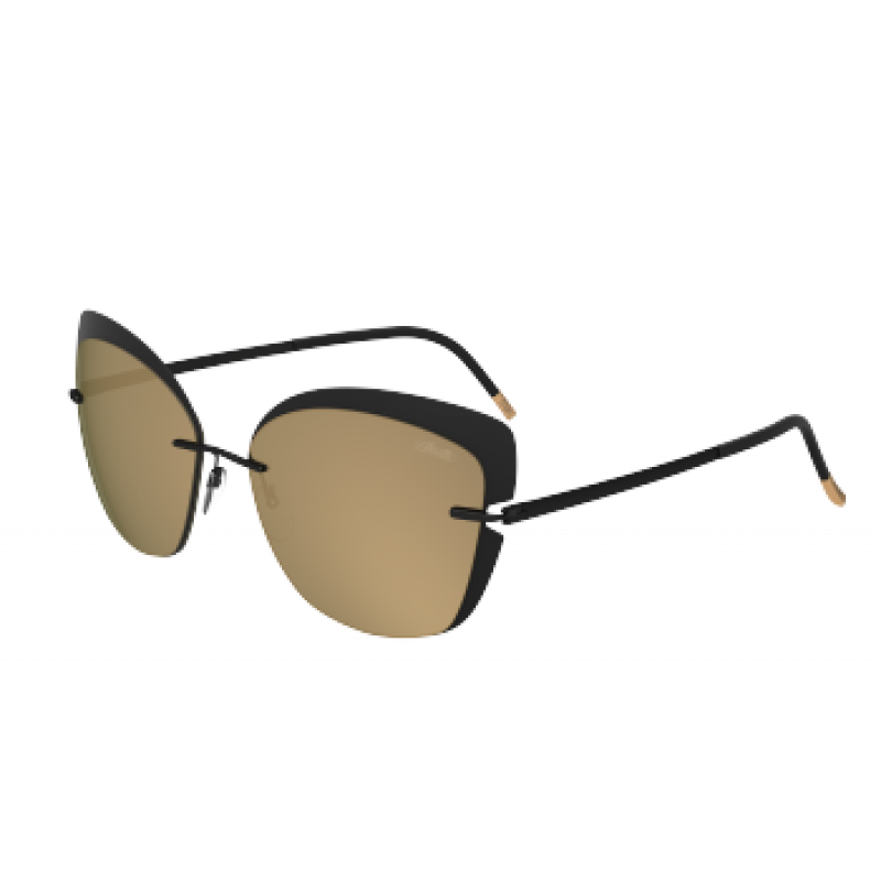 Sunglasses Silhouette Accent Shades 8166 9140 Pure Black Sunglasses Silhouette Accent Shades 8166 9140 Pure Black