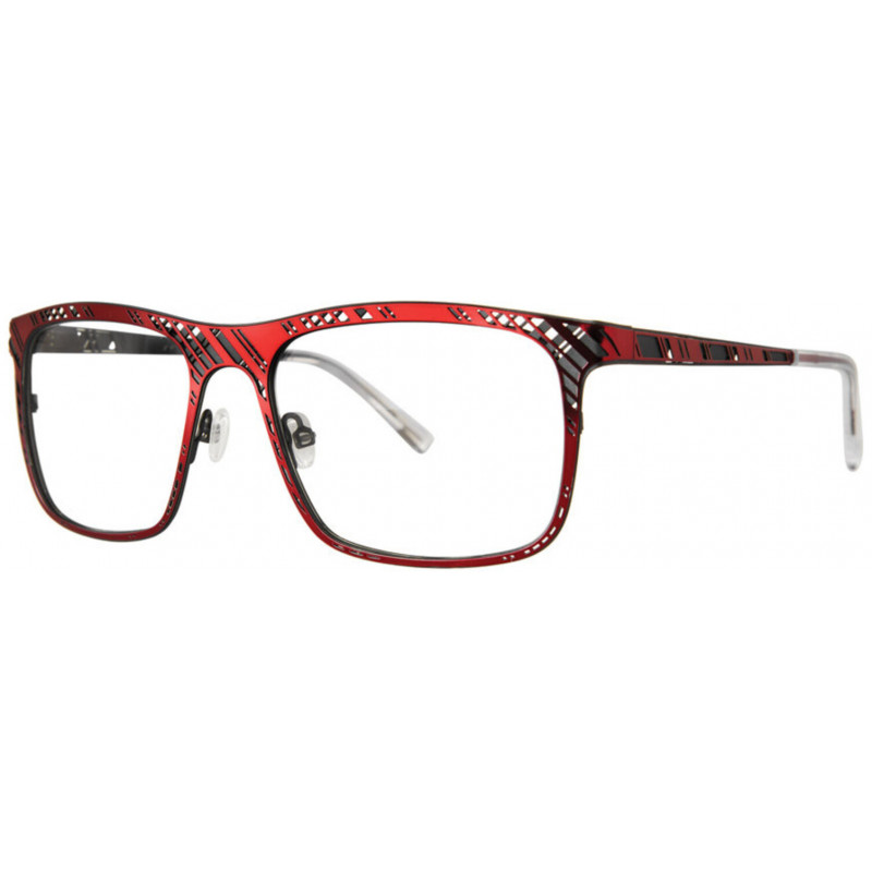 Eyeglasses Jhane Barnes Skew Lines Brick/Gunmetal Eyeglasses Jhane Barnes Skew Lines Brick/Gunmetal