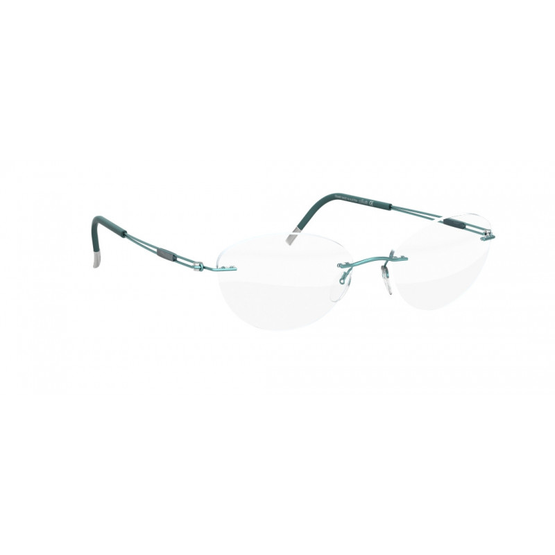 Eyeglasses Silhouette TNG 2018 Chassis Rimless 5521 5040 Real Teal Eyeglasses Silhouette TNG 2018 Chassis Rimless 5521 5040 Real Teal