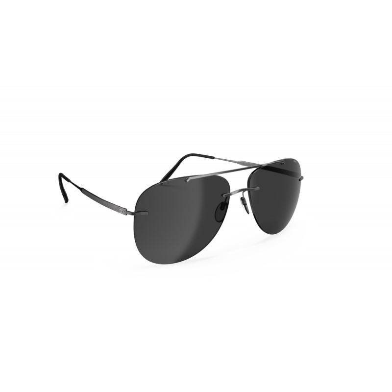 Sunglasses Silhouette Canatara Rimless 8751 6560 Ruthenium/Black 59mm