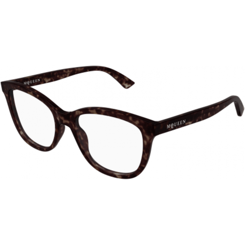 Eyeglasses Alexander McQueen AM 0487 O- 002 Havana / Transparent 54mm