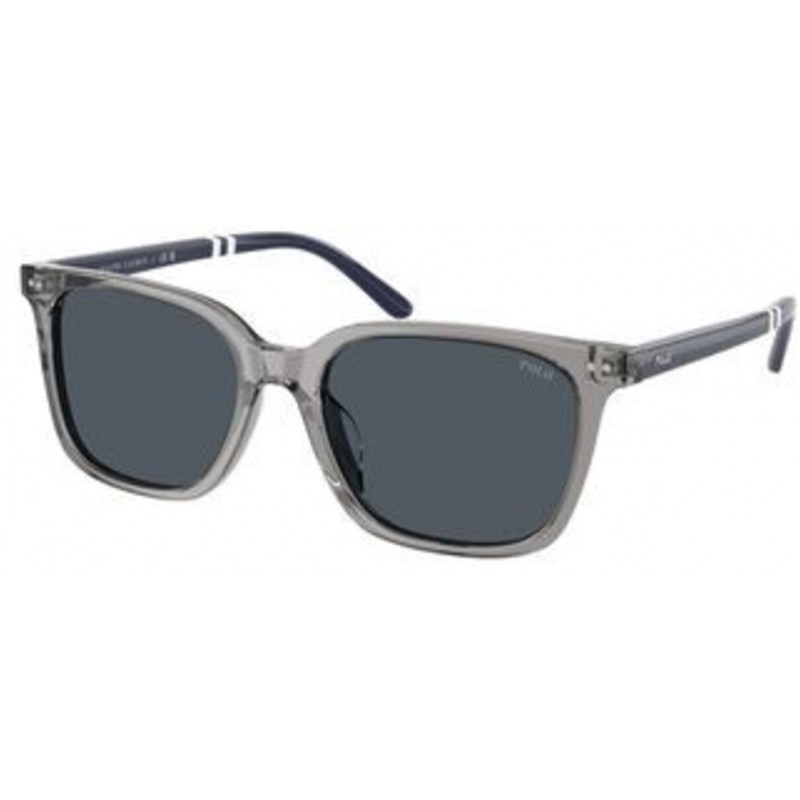 Sunglasses Polo PH 4235 U 631887 Shiny Transparent Grey / Bottle Green Polyamide Standard 54mm