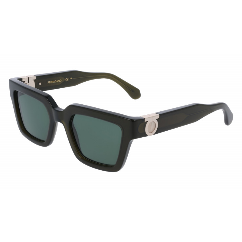 Sunglasses FERRAGAMO SF 2066 S 302 Transparent Dark Green Sunglasses FERRAGAMO SF 2066 S 302 Transparent Dark Green