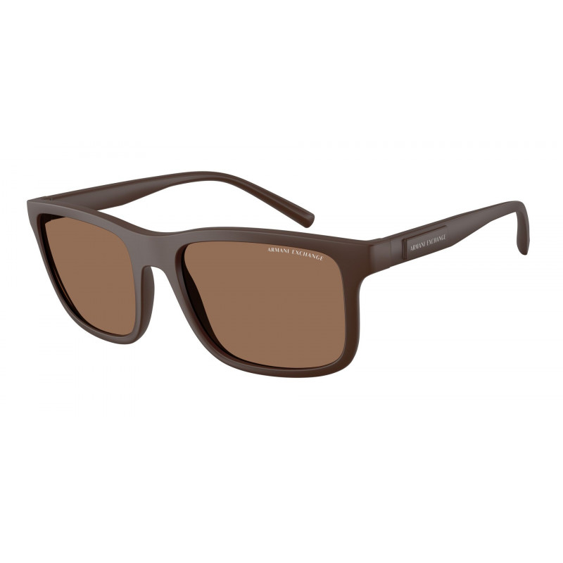 Sunglasses Armani Exchange AX 4145 S 841273 Matte Brown / Dark Policarbonate Standard 57mm