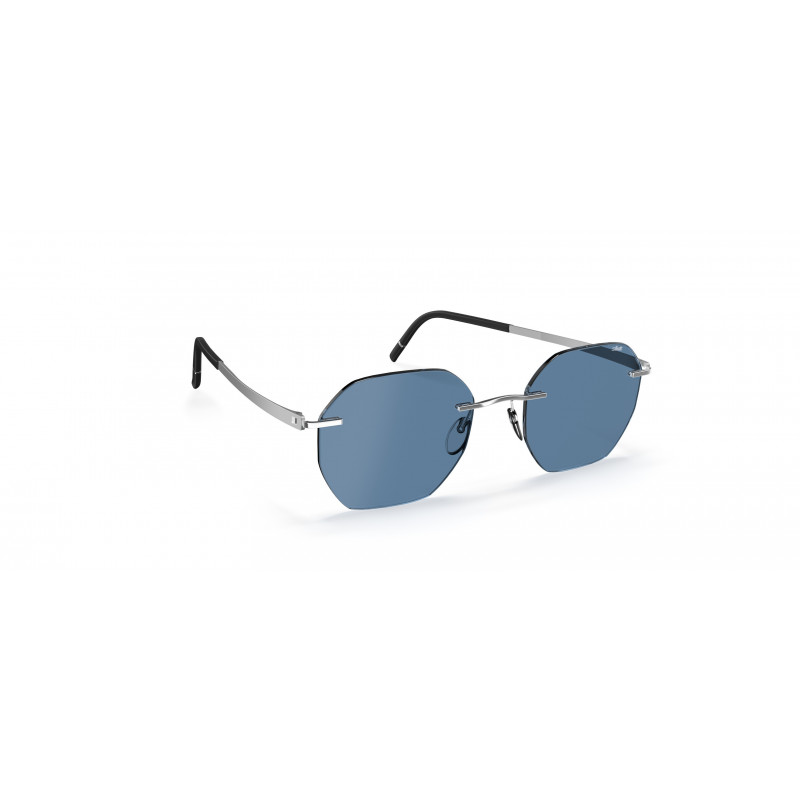 Sunglasses Silhouette Cabrillo Rimless 8748 7010 Silver / Nightblue Sunglasses Silhouette Cabrillo Rimless 8748 7010 Silver / Nightblue
