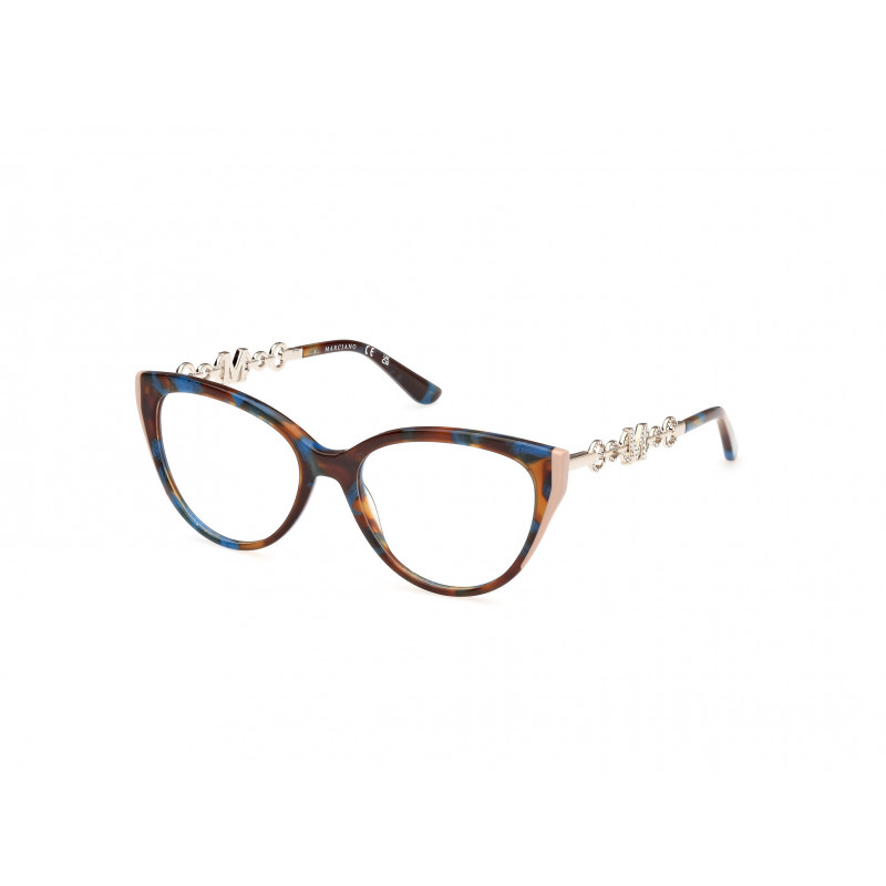 Eyeglasses Guess By Marciano GM 50006 092 Blue/Havana / Shiny Pale Gold Eyeglasses Guess By Marciano GM 50006 092 Blue/Havana / Shiny Pale Gold