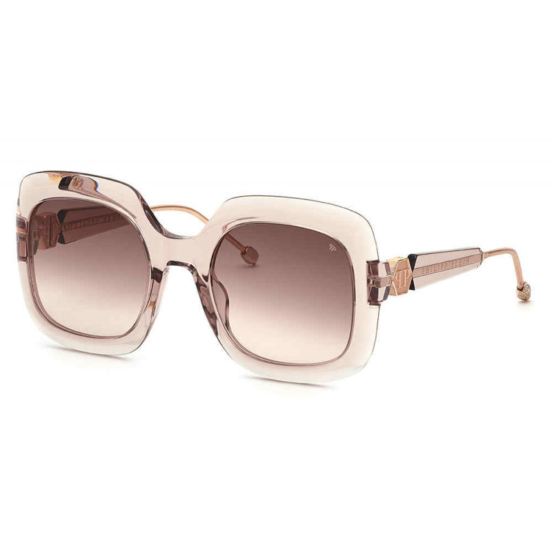 Sunglasses Philipp Plein SPP 065 S 07t1 Shiny Transparent Beige Sunglasses Philipp Plein SPP 065 S 07t1 Shiny Transparent Beige