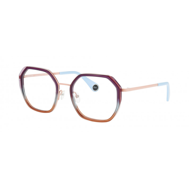 Eyeglasses WOOW FAIR PLAY 2 0008 Degrade Violet Gris Brun / Nosepad 55mm