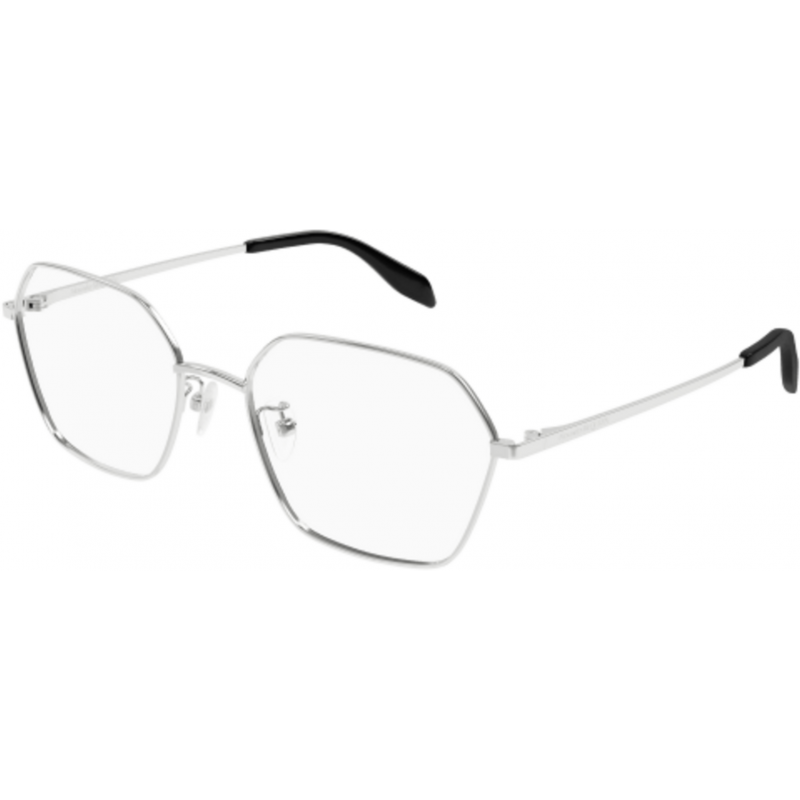 Eyeglasses Alexander McQueen AM 0437 O- 003 Silver / Transparent 55mm