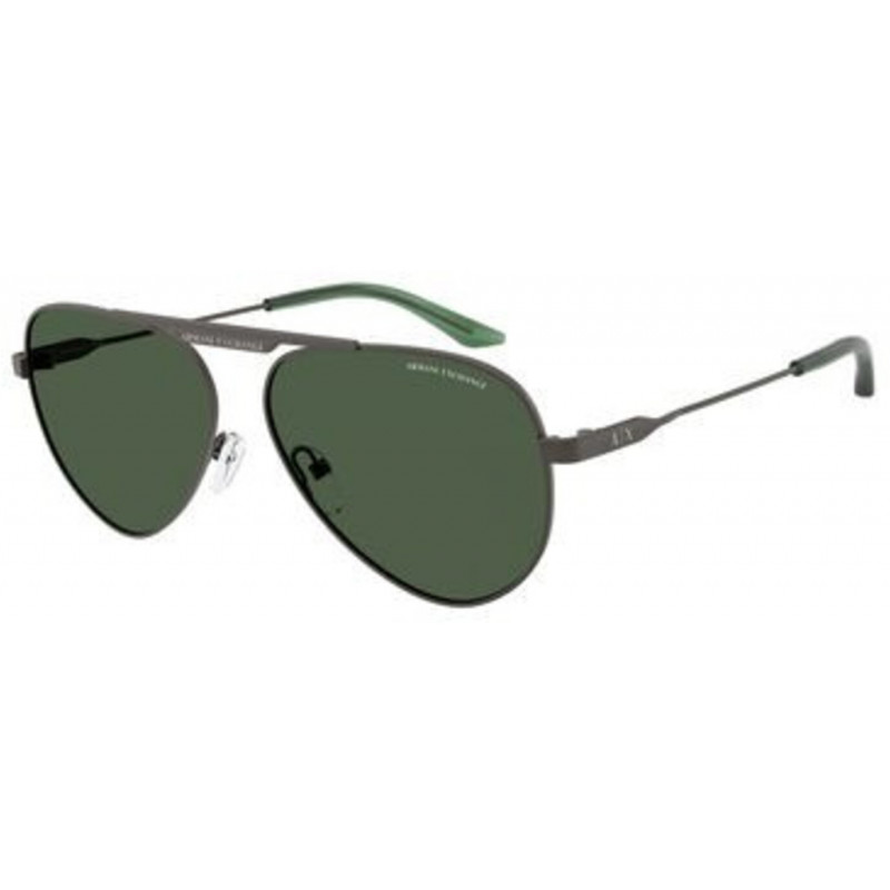 Sunglasses Armani Exchange AX 2060 S 613371 Matte Grey / Dark Green Policarbonate Standard 58mm