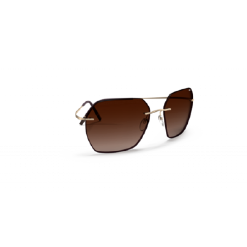 Sunglasses Silhouette TMA Collection 8745 7930 Gold / Dark Brown Sunglasses Silhouette TMA Collection 8745 7930 Gold / Dark Brown