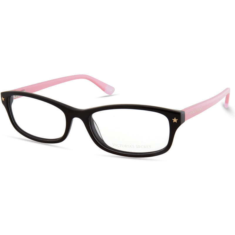 Eyeglasses Victoria's Secret VS 5011 01A Black W/ Gold Star On End Pieces Light Pink Temple Eyeglasses Victoria's Secret VS 5011 01A Black W/ Gold Star On End Pieces Light Pink Temple