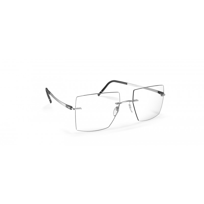 Eyeglasses Silhouette The Dawn Demo Rimless 5573 7000 Electric Silver 57mm