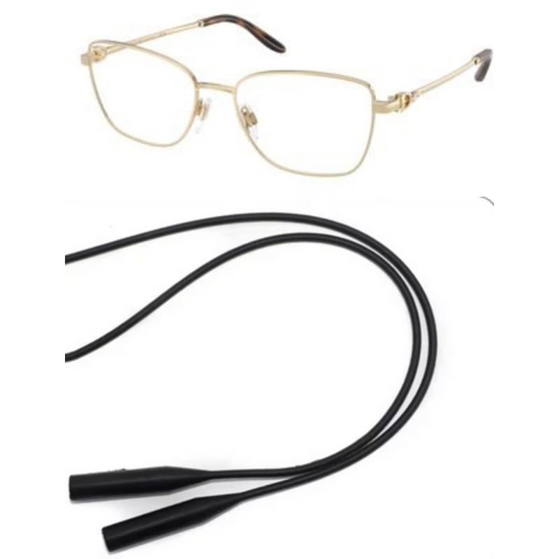 Ralph Lauren Eyeglasses Bundle: 5136 9116 Shiny Palegold  /  Demo Lens 54mm and Universal Anti-slip Silicone Leash