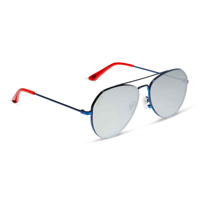 Sunglasses Diff SDFCAPT 0ble Shiny Blue Silver 59mm