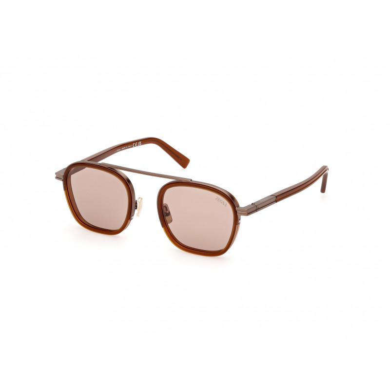 Sunglasses Zegna EZ 0231 48J Shiny Dark Brown / Sunglasses Zegna EZ 0231 48J Shiny Dark Brown /