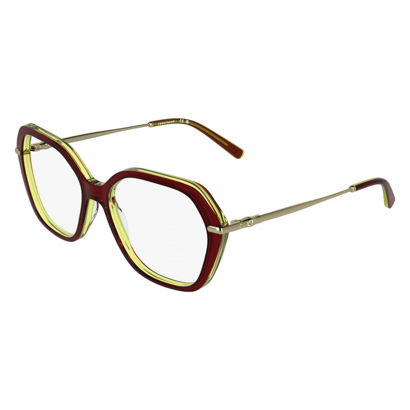 Eyeglasses LONGCHAMP LO 2800 618 Transparent Burgundy/Yellow 56mm