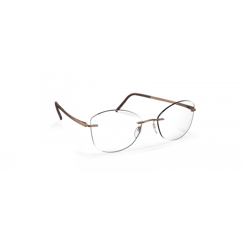Eyeglasses Silhouette The Dawn Demo Rimless 5573 3530 Copper Rose Eyeglasses Silhouette The Dawn Demo Rimless 5573 3530 Copper Rose
