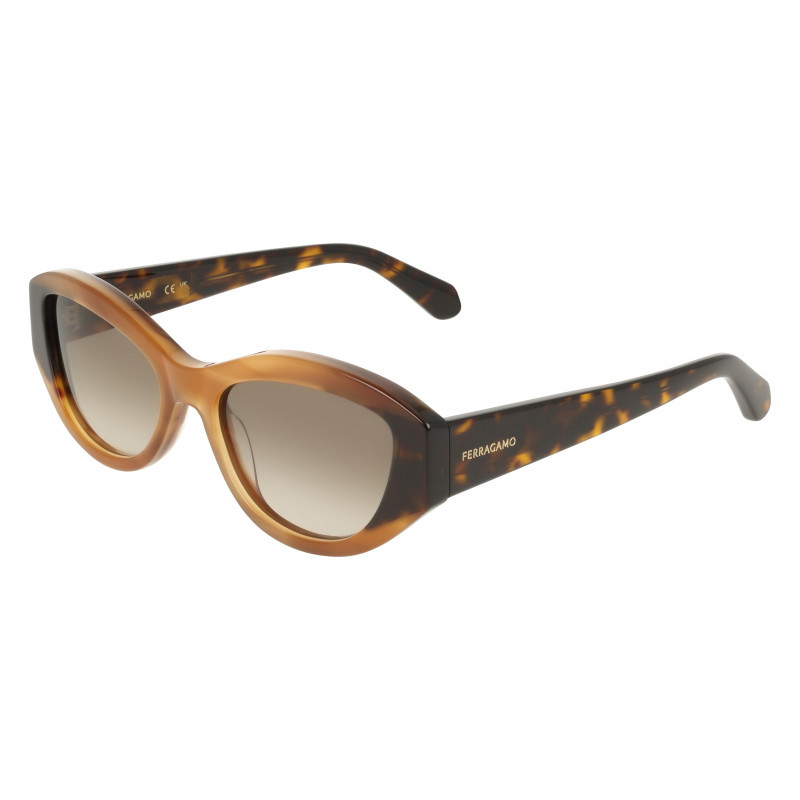Sunglasses FERRAGAMO SF 2104 S 264 Honey Horn/Dark Tortoise 55mm