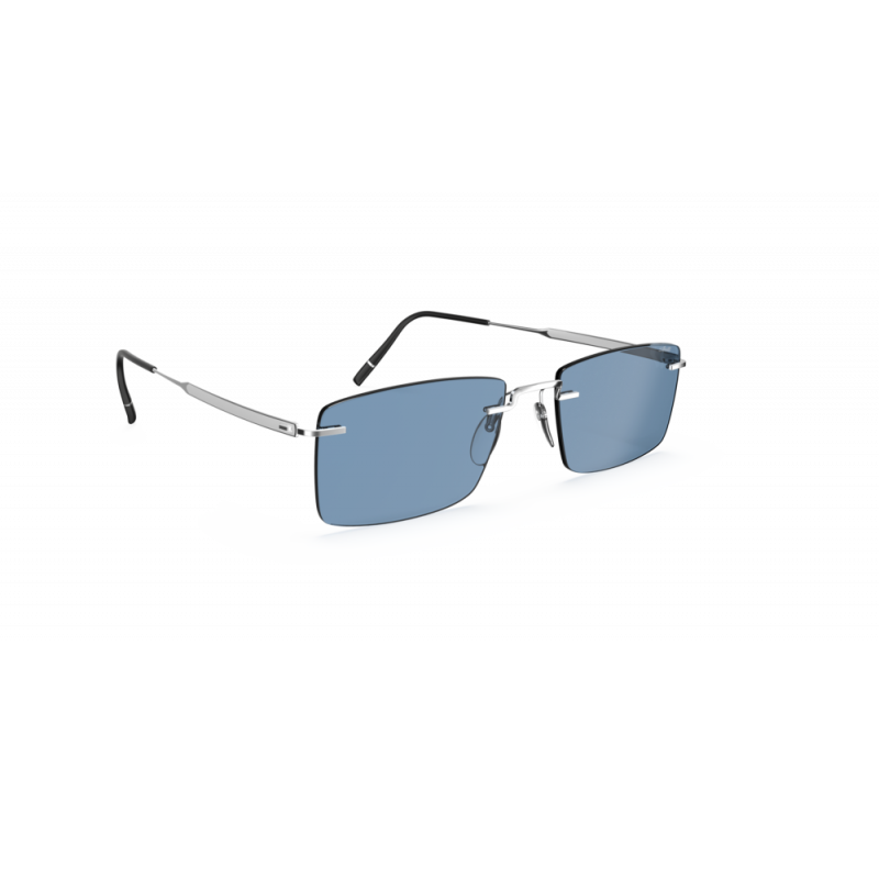 Sunglasses Silhouette Runyon Rimless 8754 7000 Silver/Blue 54mm