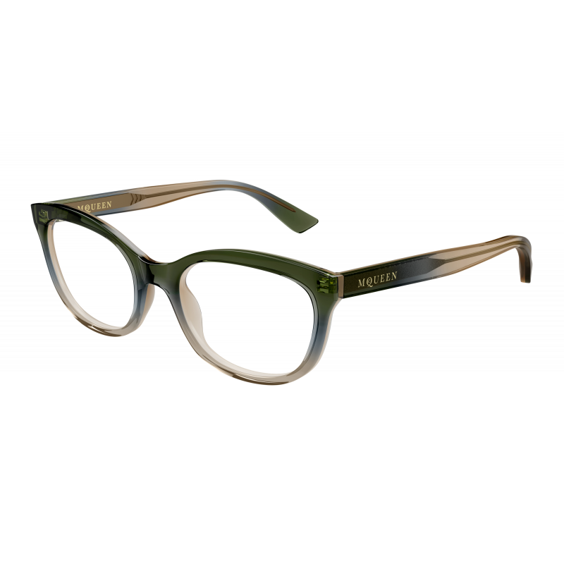 Eyeglasses Alexander McQueen AM 0569 O- 006 Green / Transparent 53mm