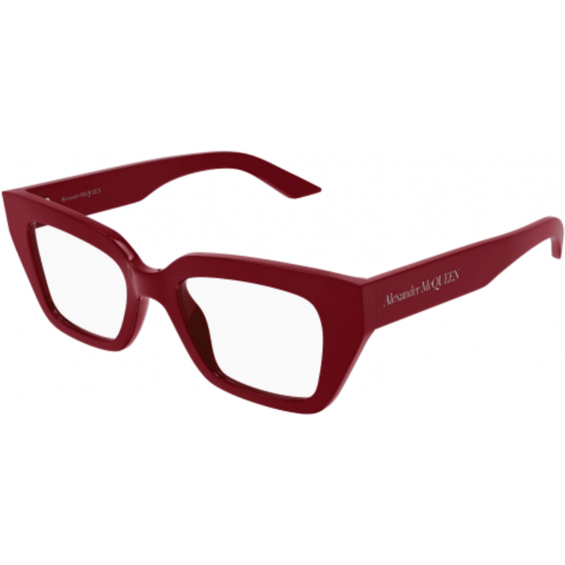 Eyeglasses Alexander McQueen AM 0453 O- 003 Red / Transparent 49mm