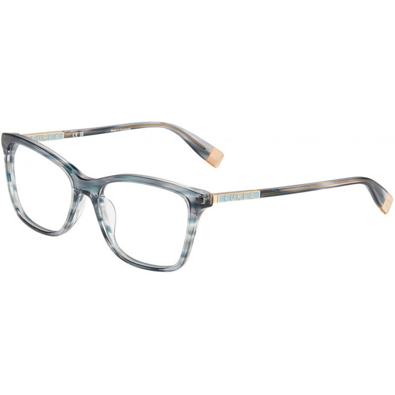 Sunglasses Furla VFU 874 0gbl Stripped Blue/Grey 53mm