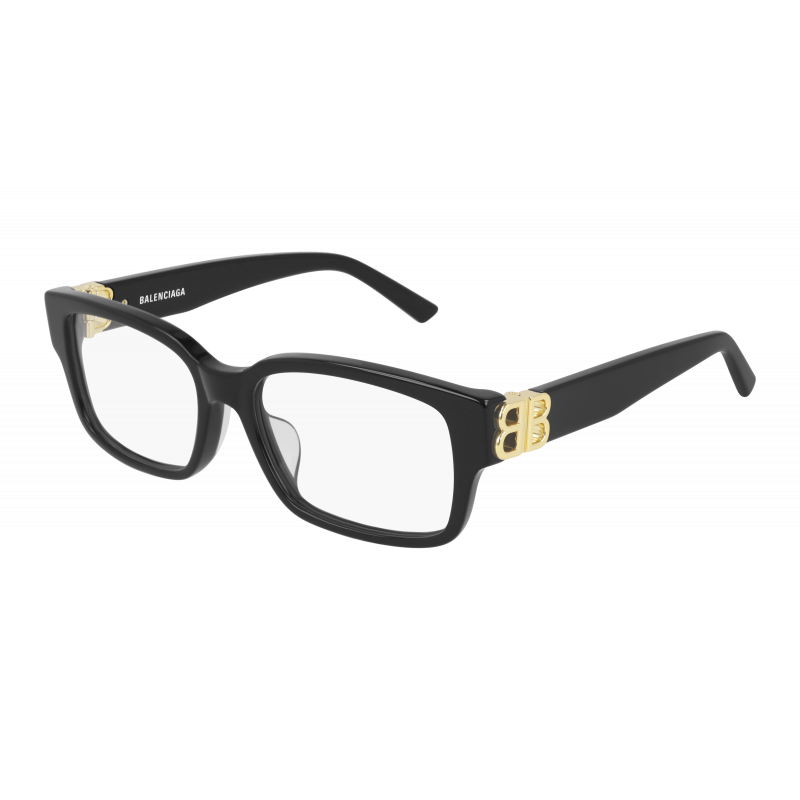Eyeglasses Balenciaga BB 0105 O- 001 Black / Transparent Gold 54mm