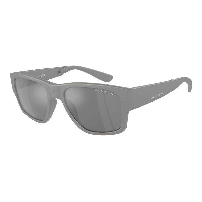 Sunglasses Armani Exchange AX 4141 SU 81806G Matte Grey Mirror Silver 56mm