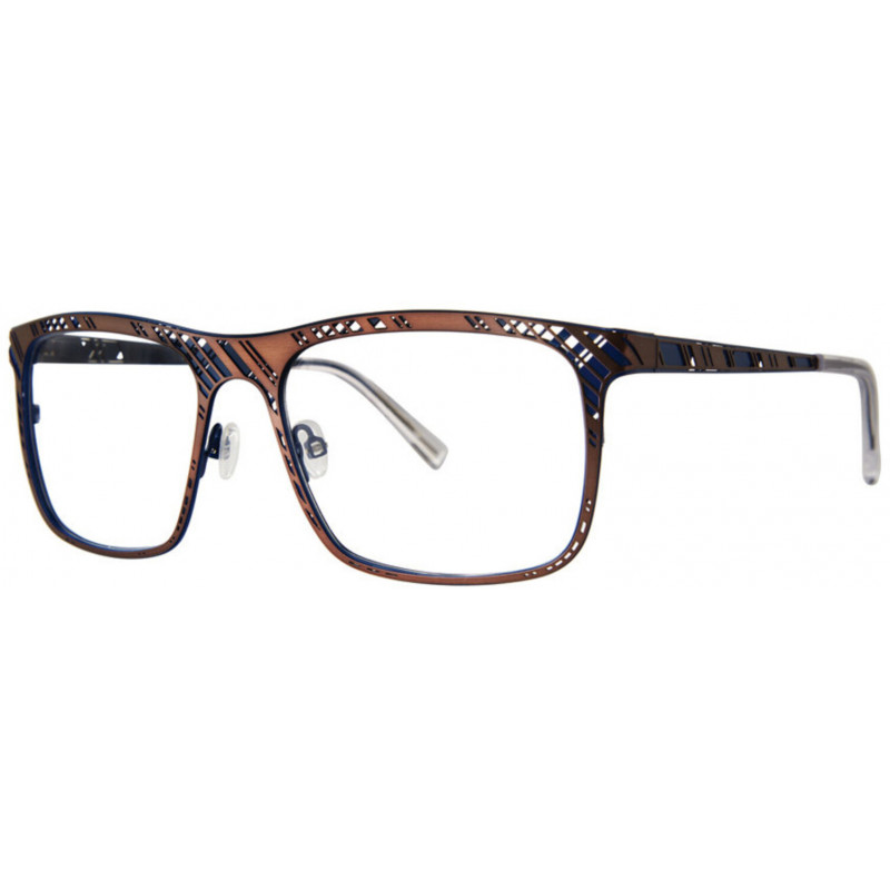Eyeglasses Jhane Barnes Skew Lines Brown/Blue Eyeglasses Jhane Barnes Skew Lines Brown/Blue