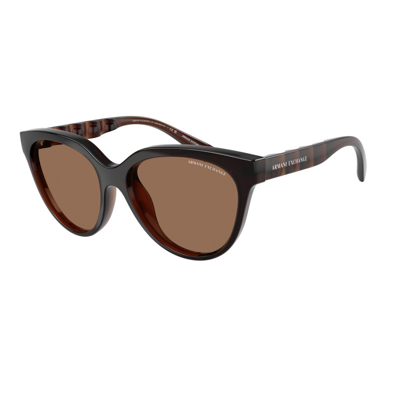 Sunglasses Armani Exchange AX 4148 SU 835773 Shiny Transparent Brown Dark B 56mm