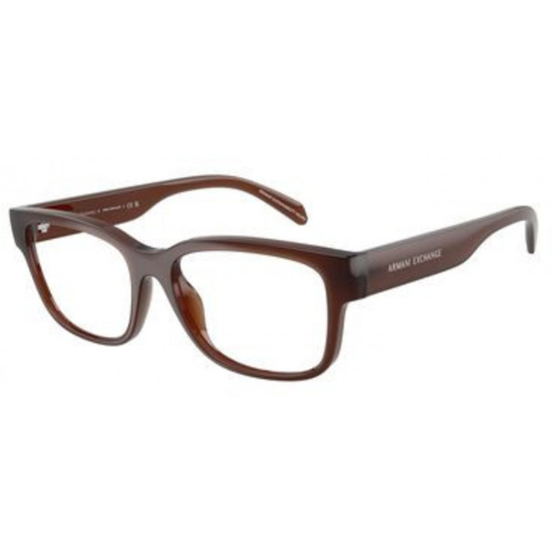 Eyeglasses Armani Exchange AX 3124 U 8373 Shiny Opal Brown / Demo Lens 53mm