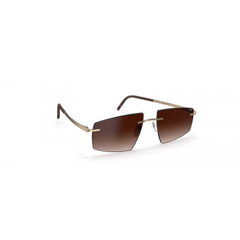 Sunglasses Silhouette Escondido Rimless 8747 7620 Gold / Darkbrown Sunglasses Silhouette Escondido Rimless 8747 7620 Gold / Darkbrown