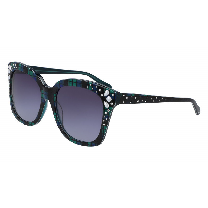 Sunglasses Draper James DJ 7013 400 Blue Plaid 55mm