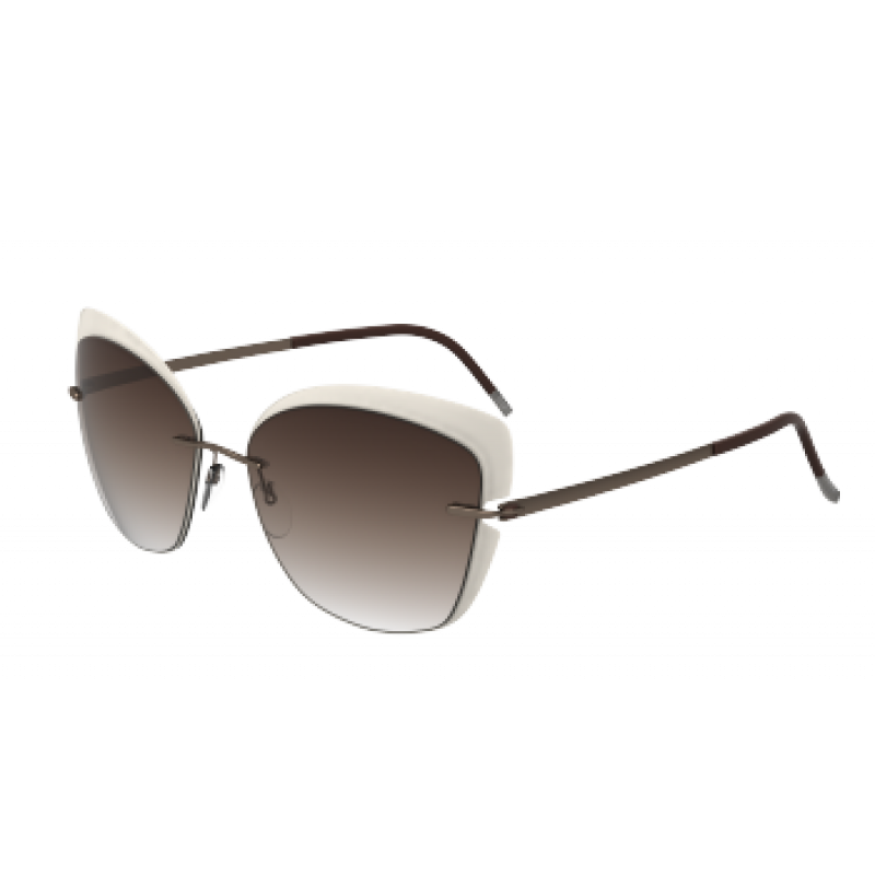 Sunglasses Silhouette Accent Shades 8166 8540 Milky Ivory / Brown Sunglasses Silhouette Accent Shades 8166 8540 Milky Ivory / Brown
