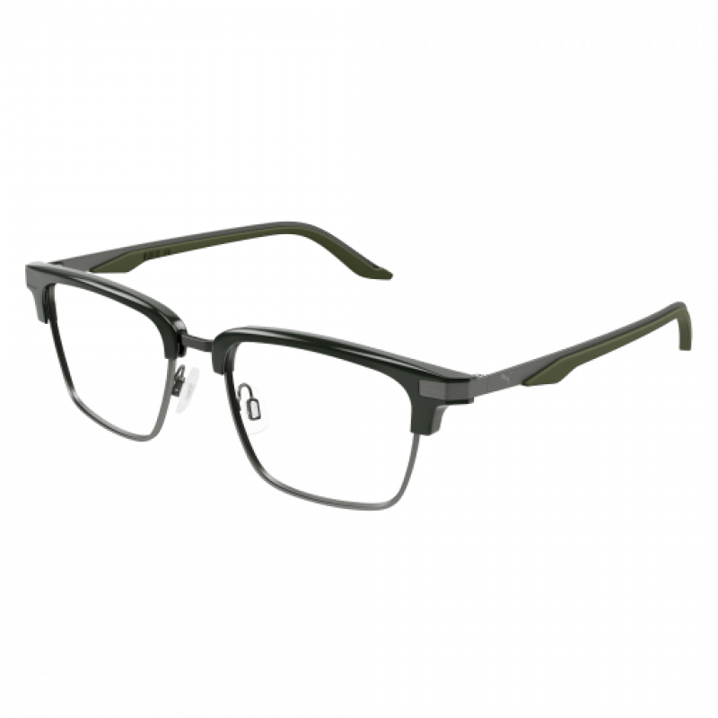 Eyeglasses Puma PU 0411 O- 003 Green / Transparent Gunmetal 52mm