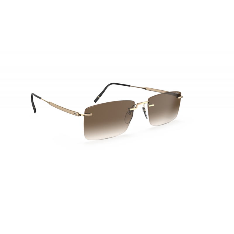 Sunglasses Silhouette Runyon Rimless 8754 7530 Gold/Brown 54mm