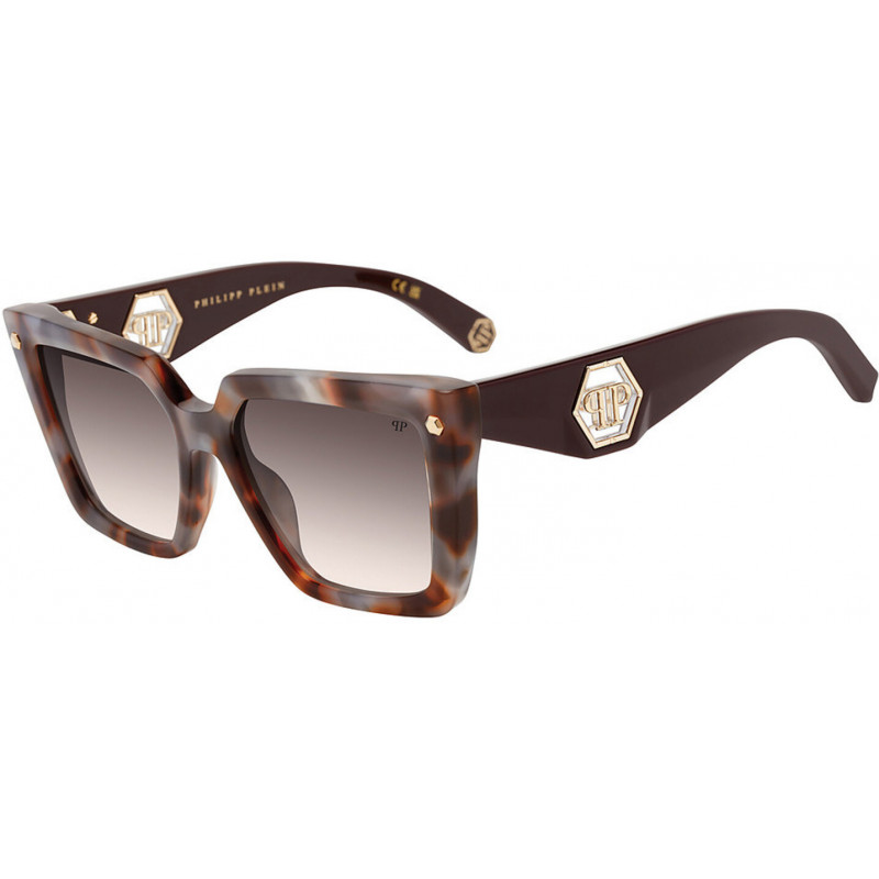 Sunglasses Philipp Plein SPP 178 03ka Brown/Grey Havana 56mm