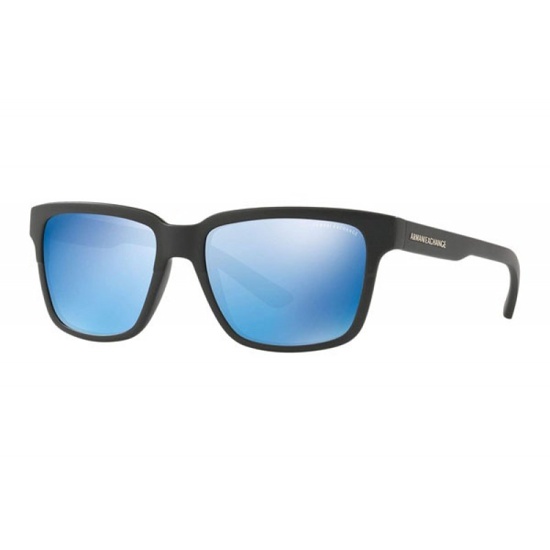 Sunglasses Armani Exchange AX 4026 S 807855 Black Mirrored Blue