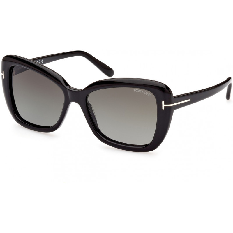 Sunglasses Tom Ford FT 1008 Maeve 01B Shiny Black, 