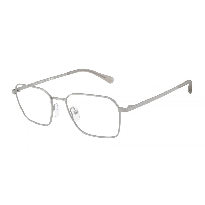 Eyeglasses Armani Exchange AX 1079 6020 Matte Silver Demo Lens 53mm