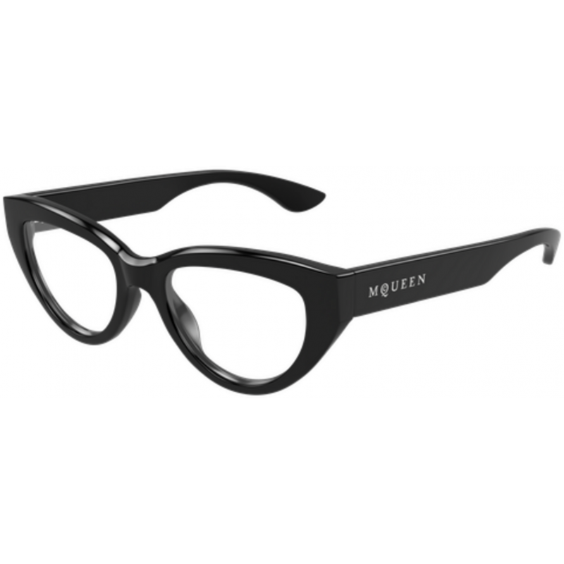 Eyeglasses Alexander McQueen AM 0529 O- 001 Black / Transparent 52mm