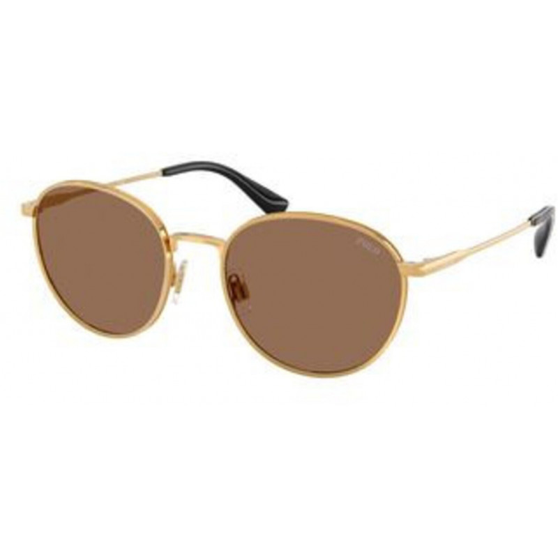 Sunglasses Polo PH 3163 940273 Shiny Brass / Dark Brown Polyamide Standard 53mm