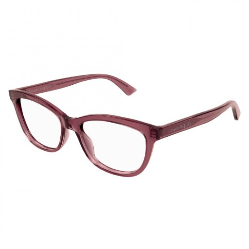 Eyeglasses Alexander McQueen AM 0461 O- 004 Burgundy / Transparent Eyeglasses Alexander McQueen AM 0461 O- 004 Burgundy / Transparent